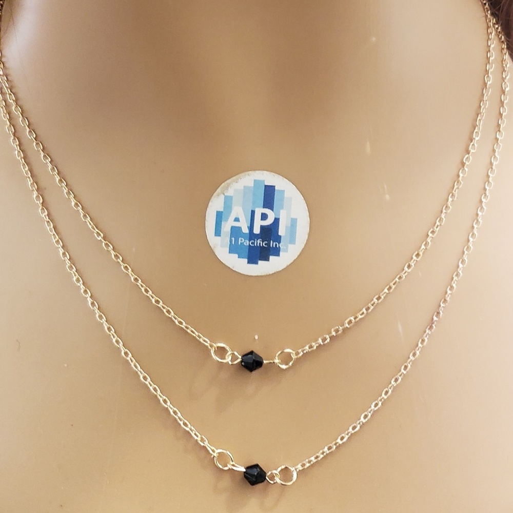 Black Double Layered Trendy Necklace